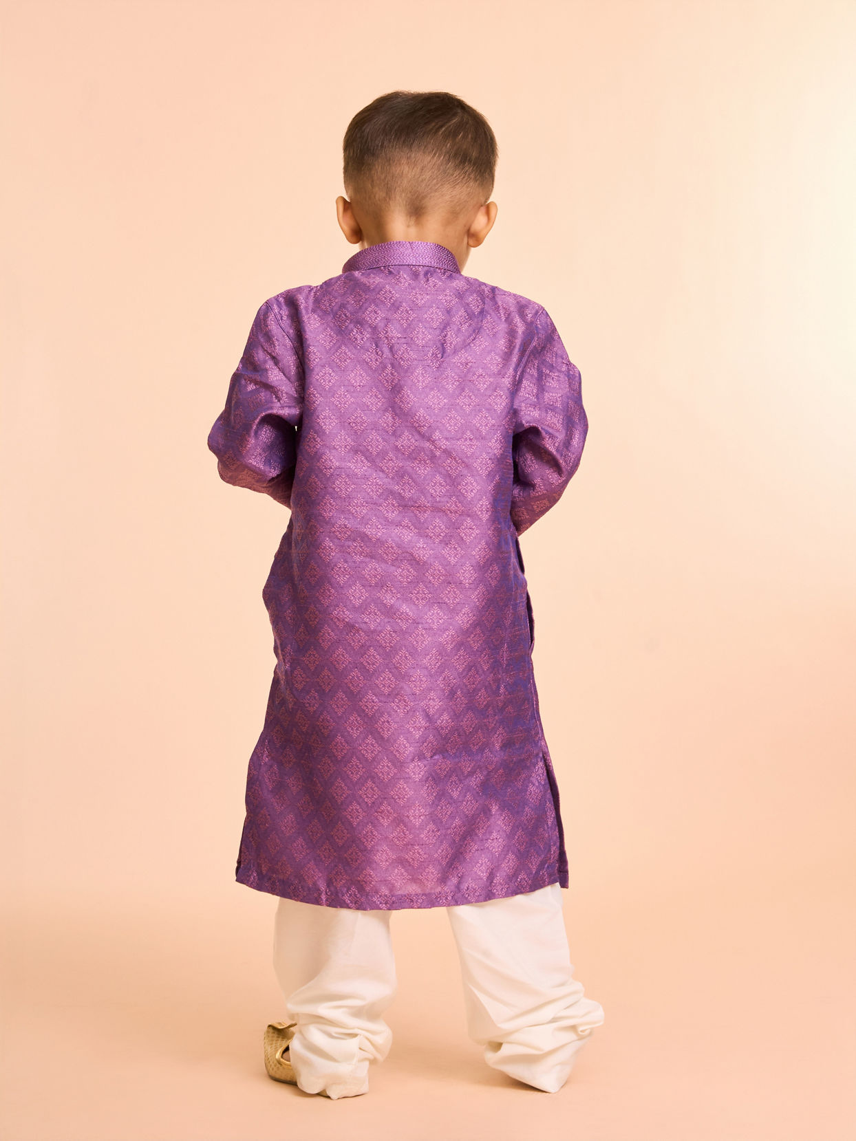 Manyavar Boys Regal Purple Kurta Pajama Ensemble