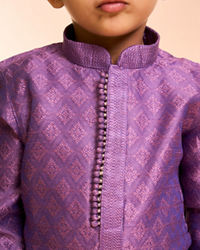Manyavar Boys Regal Purple Kurta Pajama Ensemble