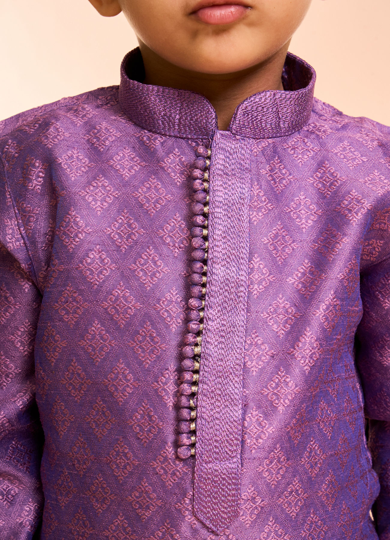 Manyavar Boys Regal Purple Kurta Pajama Ensemble