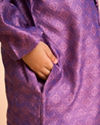 Manyavar Boys Regal Purple Kurta Pajama Ensemble
