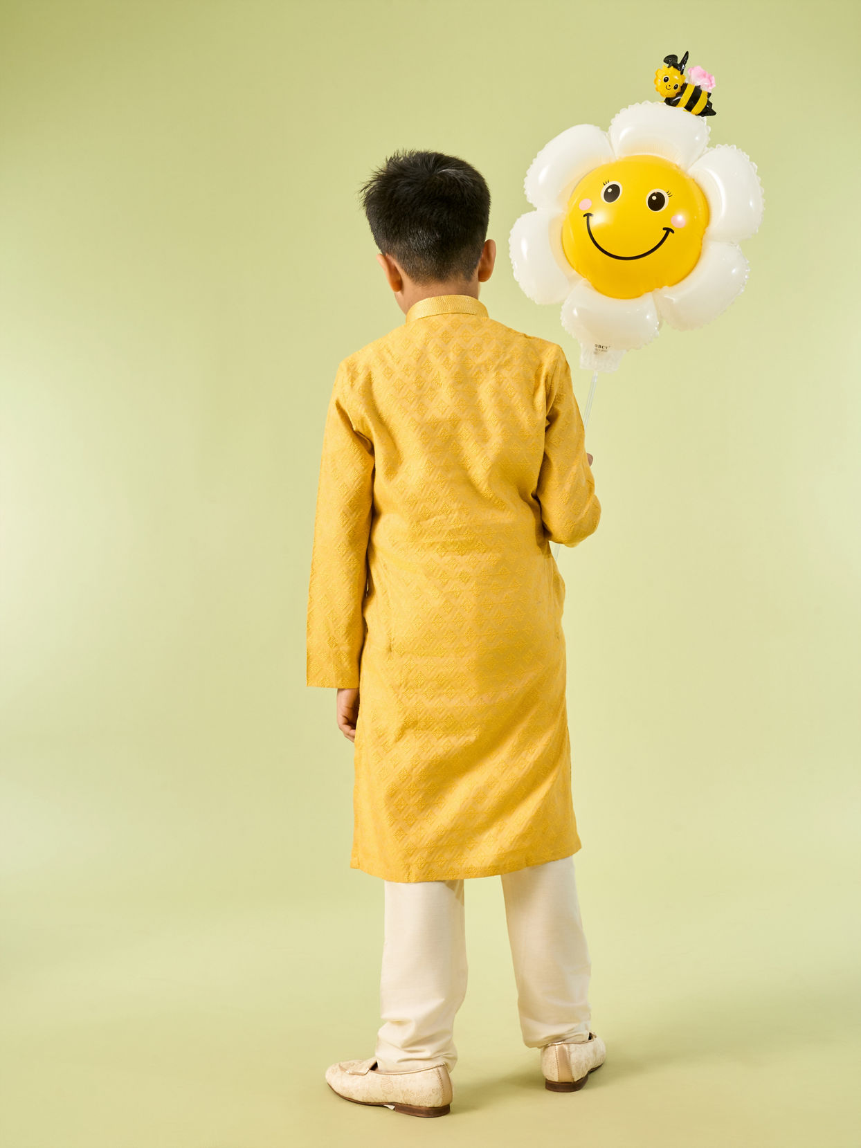 Manyavar Boys Mustard Elegance Kurta Pajama