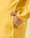 Manyavar Boys Mustard Elegance Kurta Pajama