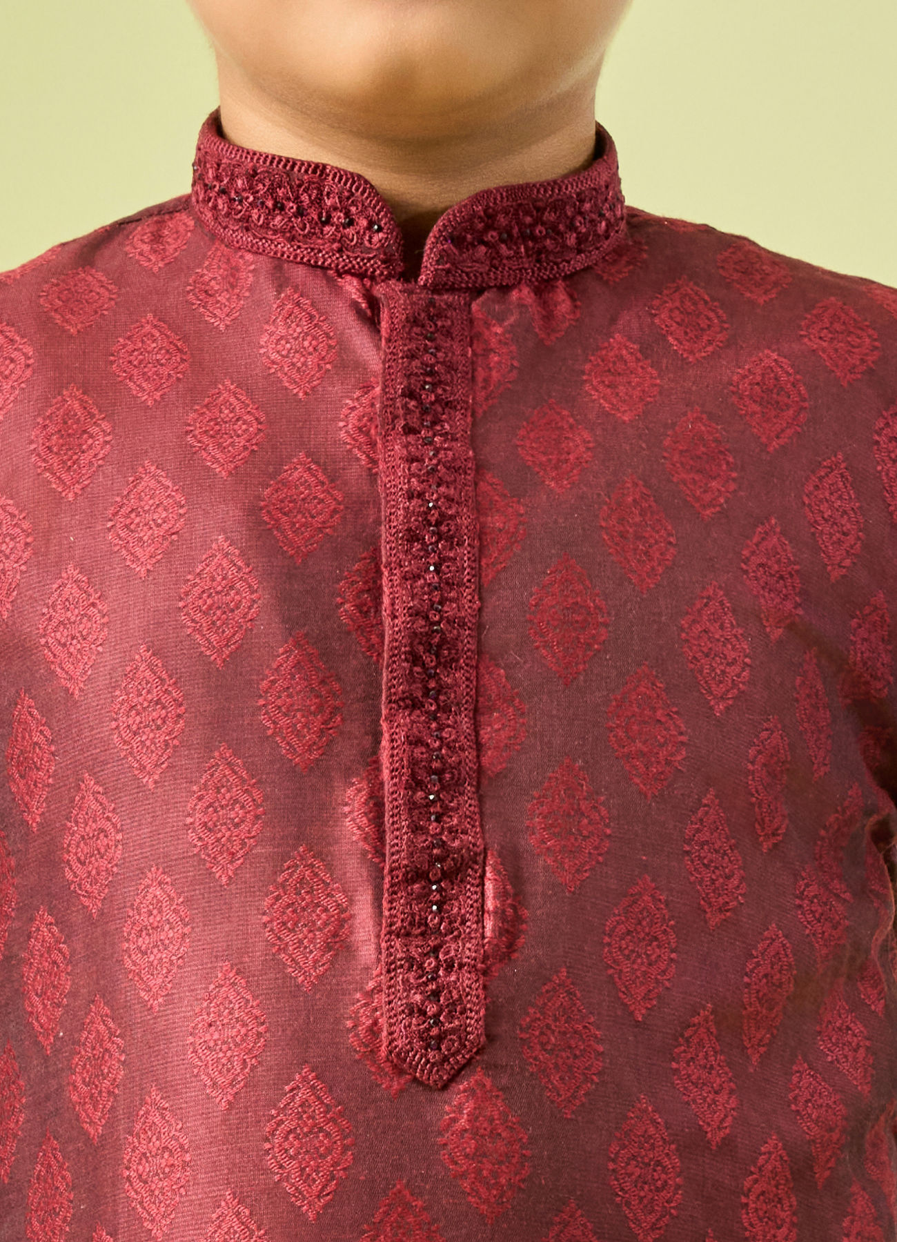 Manyavar Boys Maroon Majesty Kurta Pajama