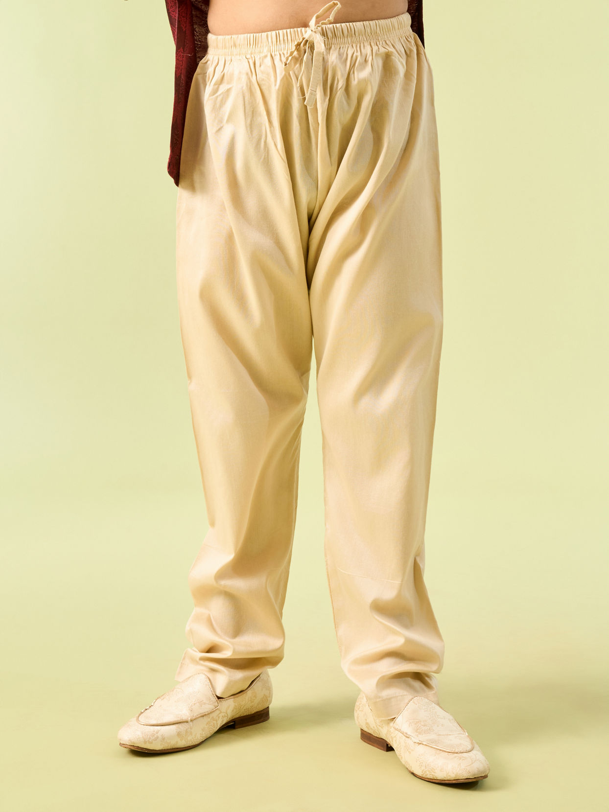 Manyavar Boys Maroon Majesty Kurta Pajama