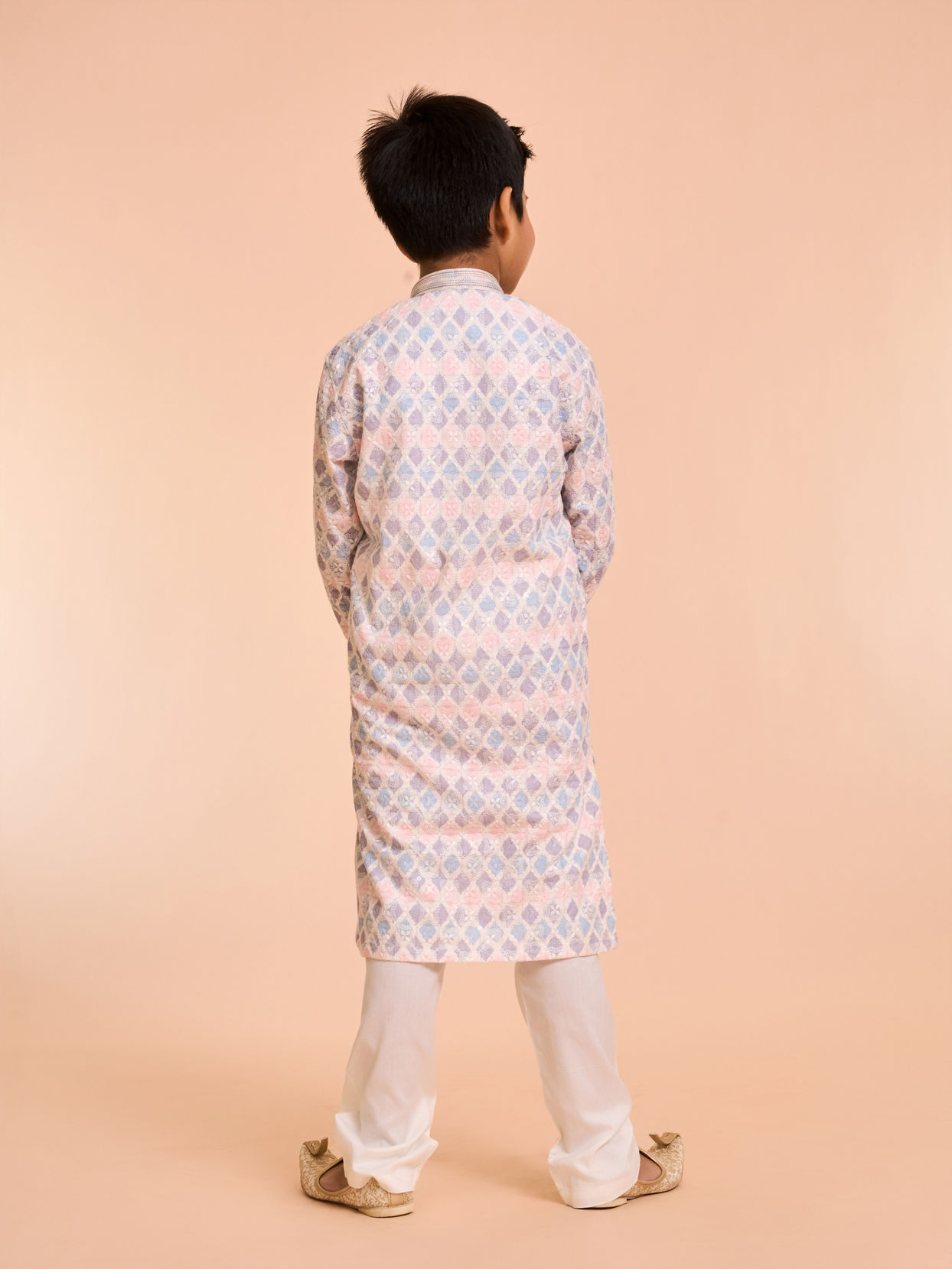 Manyavar Boys Boys Dapper Cream Kurta Pajama Set