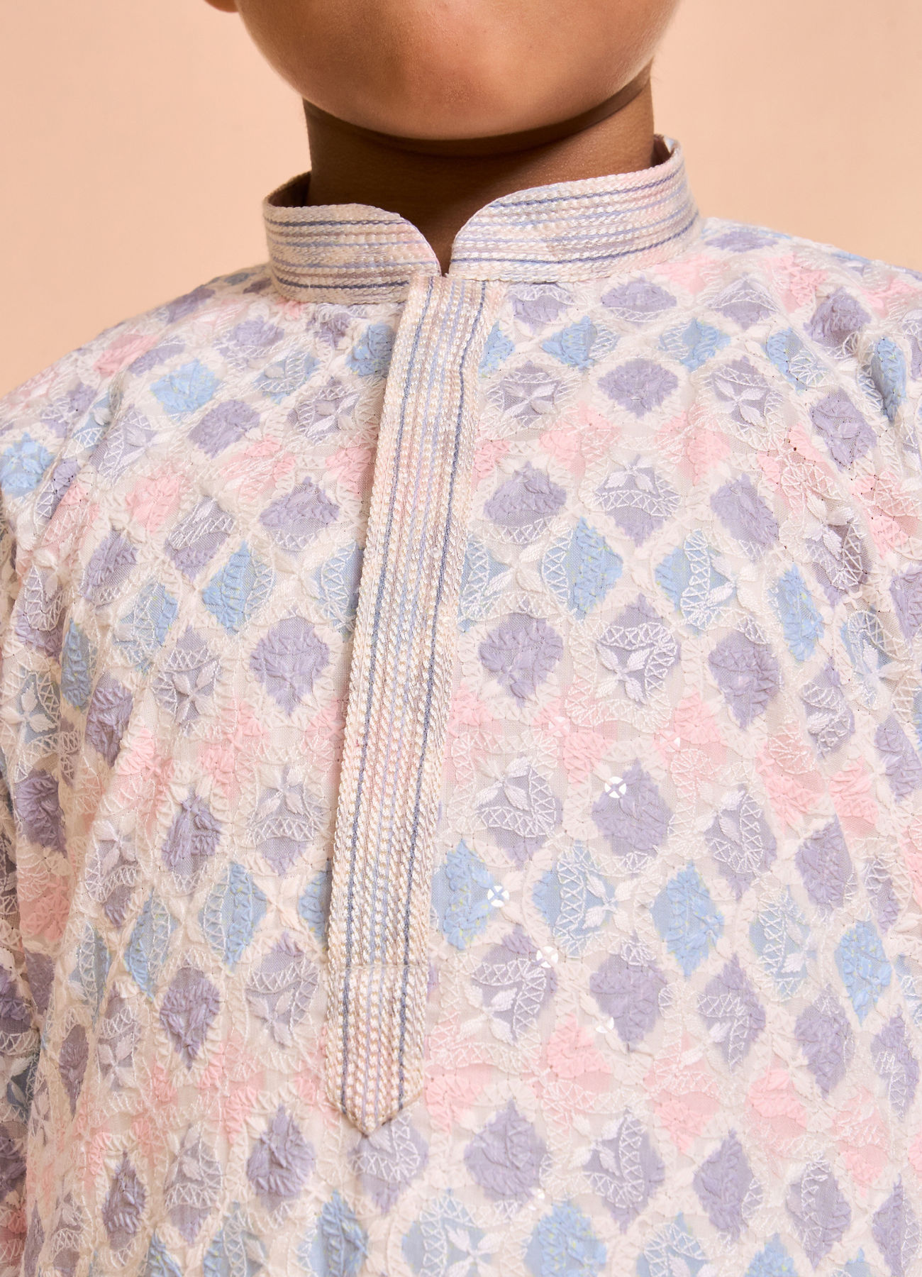 Manyavar Boys Boys Dapper Cream Kurta Pajama Set