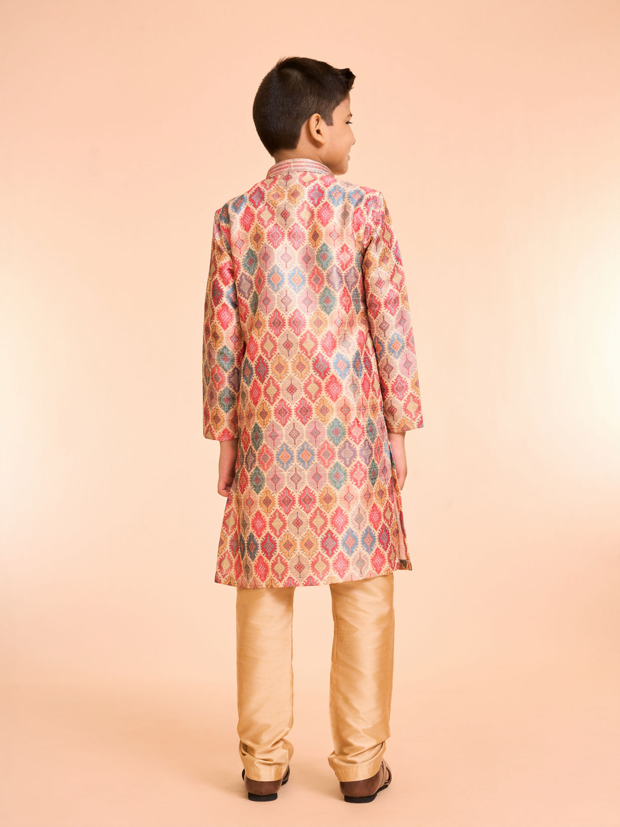 Manyavar Boys Elegant Beige Kurta Pajama