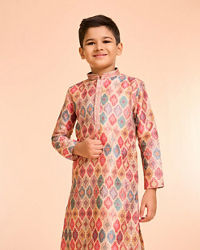 Manyavar Boys Elegant Beige Kurta Pajama