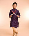 Manyavar Boys Purple Dazzle Kurta Pajama