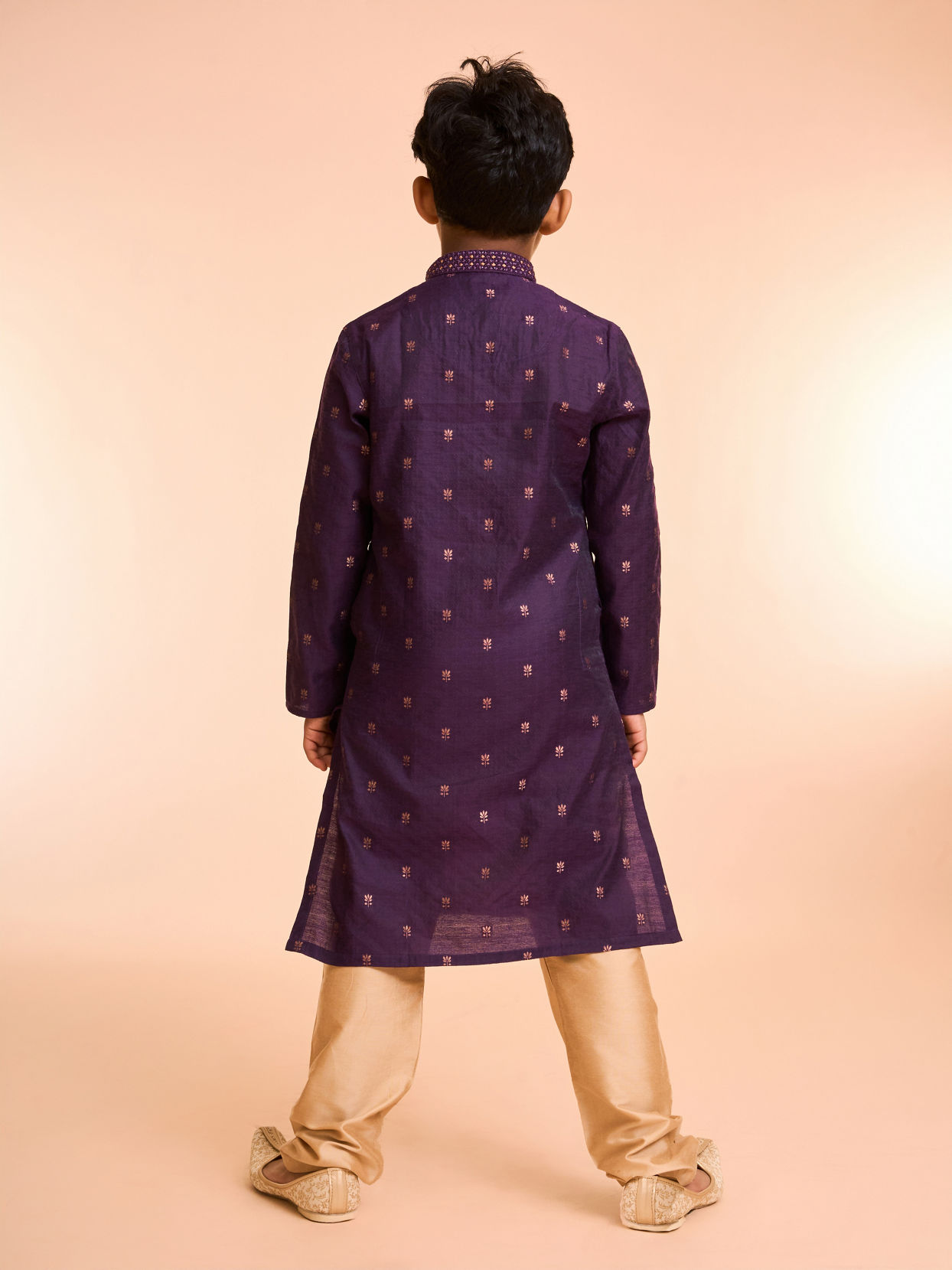 Manyavar Boys Purple Dazzle Kurta Pajama