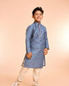 Manyavar Boys Teal Blue Kurta Pajama