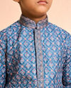 Manyavar Boys Teal Blue Kurta Pajama