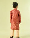 Manyavar Boys Rustic Charm Cotton Kurta Pajama Set