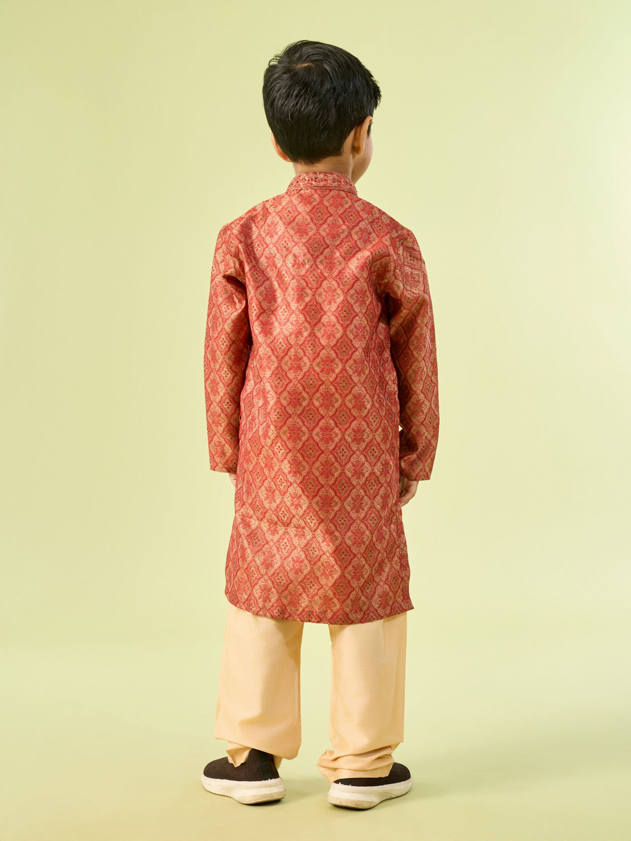 Manyavar Boys Rustic Charm Cotton Kurta Pajama Set