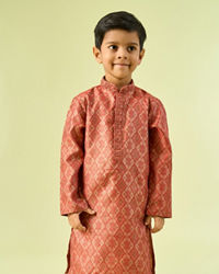 Manyavar Boys Rustic Charm Cotton Kurta Pajama Set