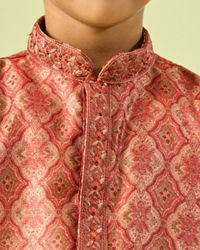 Manyavar Boys Rustic Charm Cotton Kurta Pajama Set