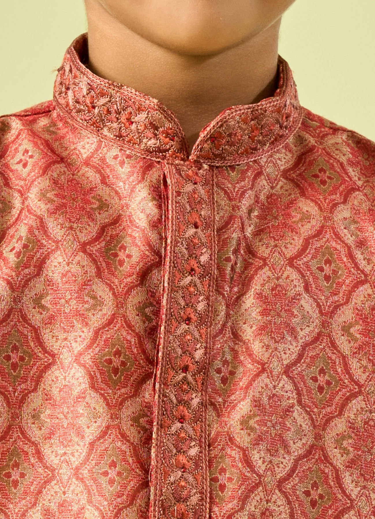 Manyavar Boys Rustic Charm Cotton Kurta Pajama Set