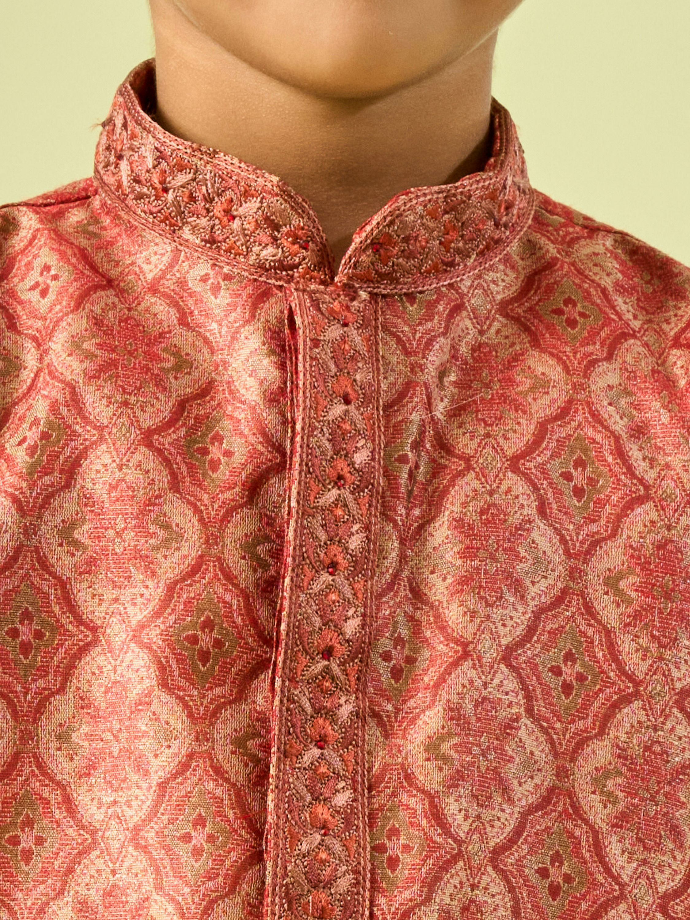 Manyavar Boys Rustic Charm Cotton Kurta Pajama Set