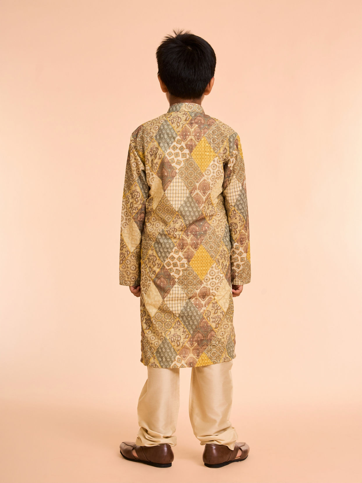 Manyavar Boys Green Aura Kurta Pajama