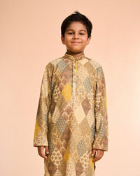 Manyavar Boys Green Aura Kurta Pajama