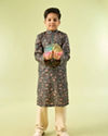 Manyavar Boys Emerald Green Splendor Kurta Pajama