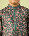 Manyavar Boys Emerald Green Splendor Kurta Pajama
