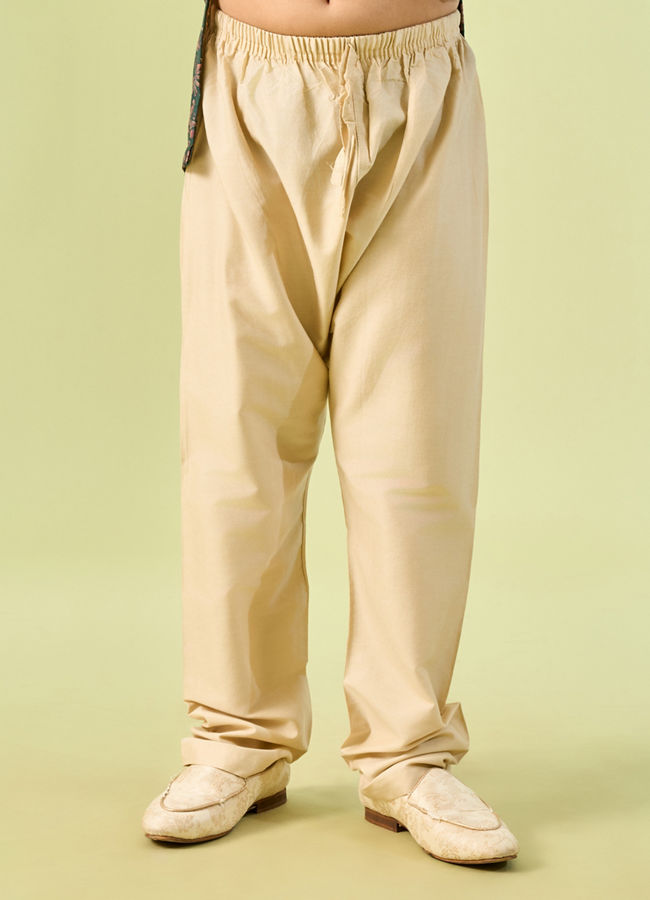 Manyavar Boys Emerald Green Splendor Kurta Pajama