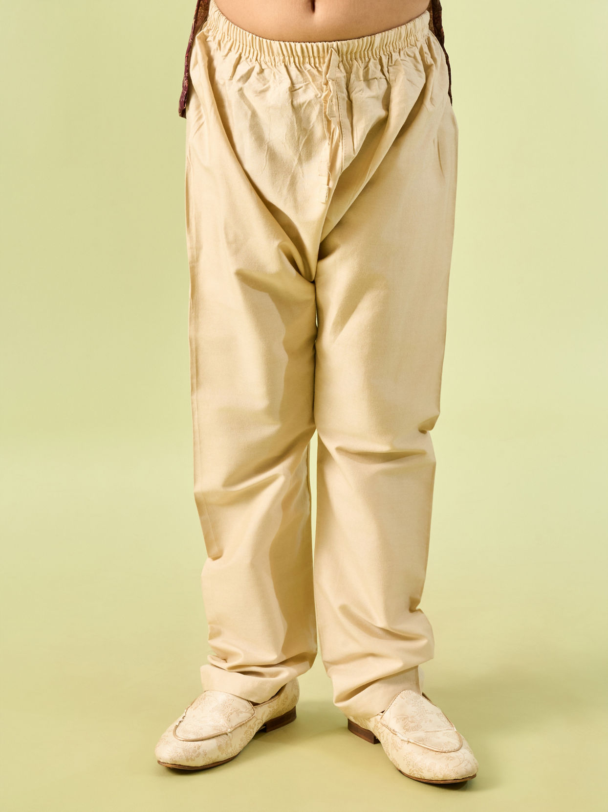 Manyavar Boys Wine Maroon Viscose Kurta Pajama