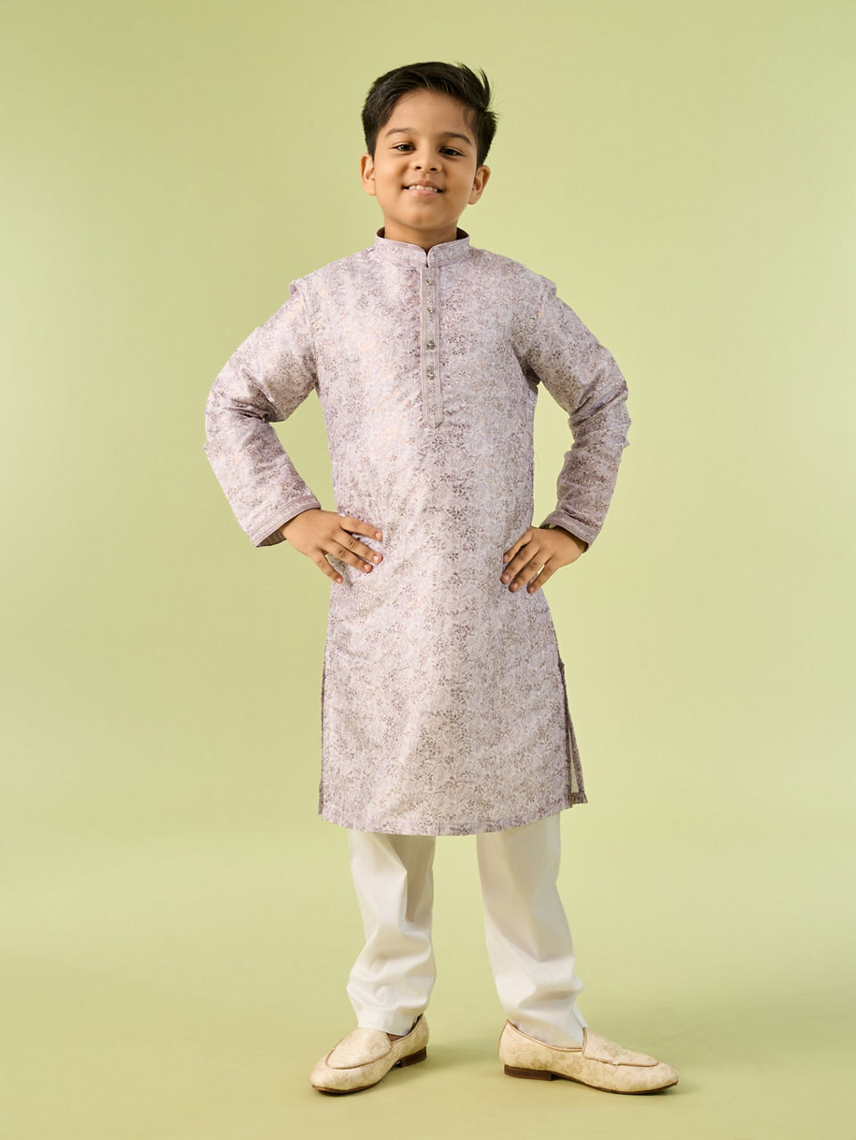Manyavar Boys Lilac Dreams Kurta Pajama Set