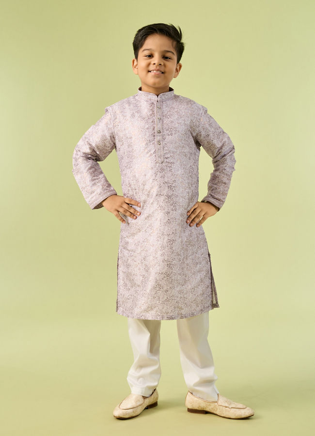 Manyavar Boys Lilac Dreams Kurta Pajama Set