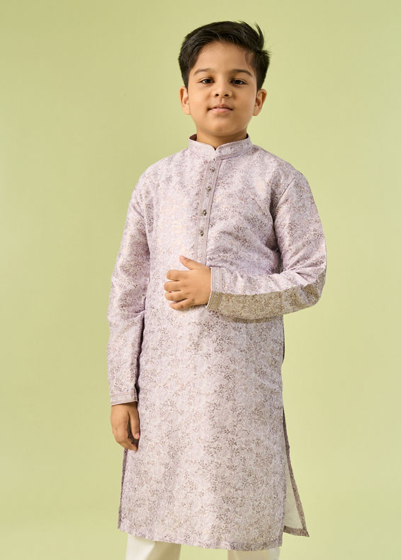 Manyavar Boys Lilac Dreams Kurta Pajama Set