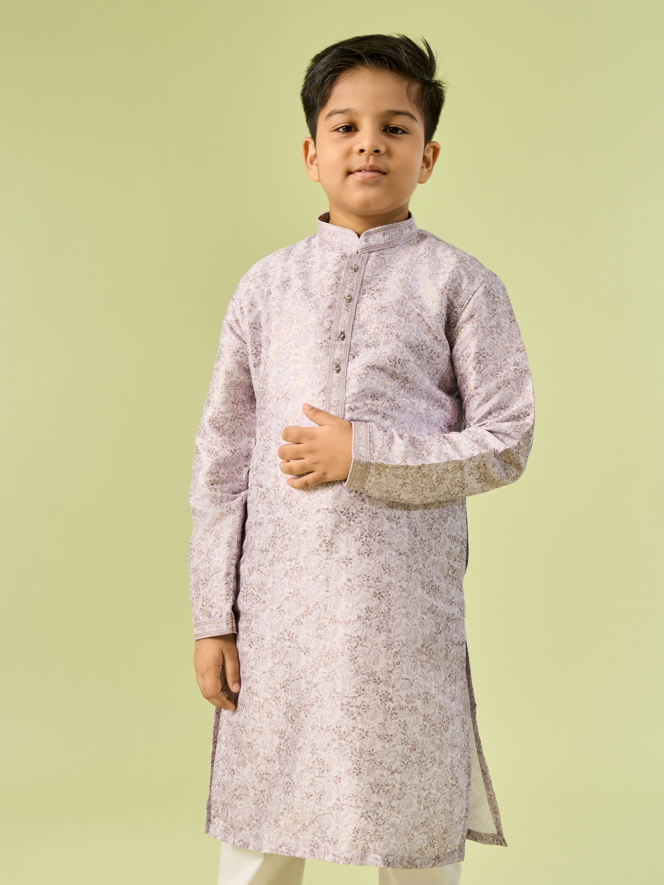 Manyavar Boys Lilac Dreams Kurta Pajama Set