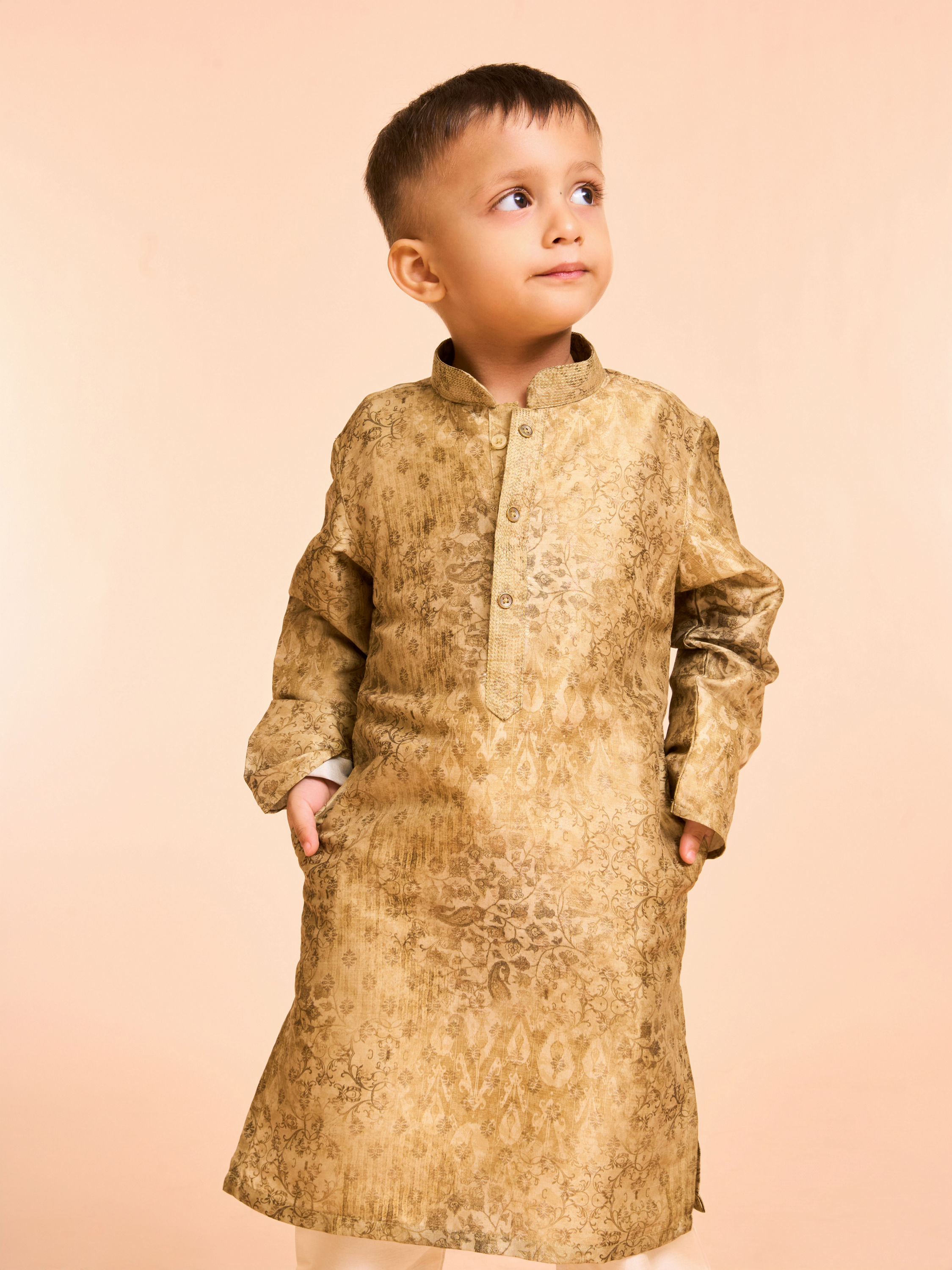 Manyavar Boys Emerald Elegance Kurta Pajama