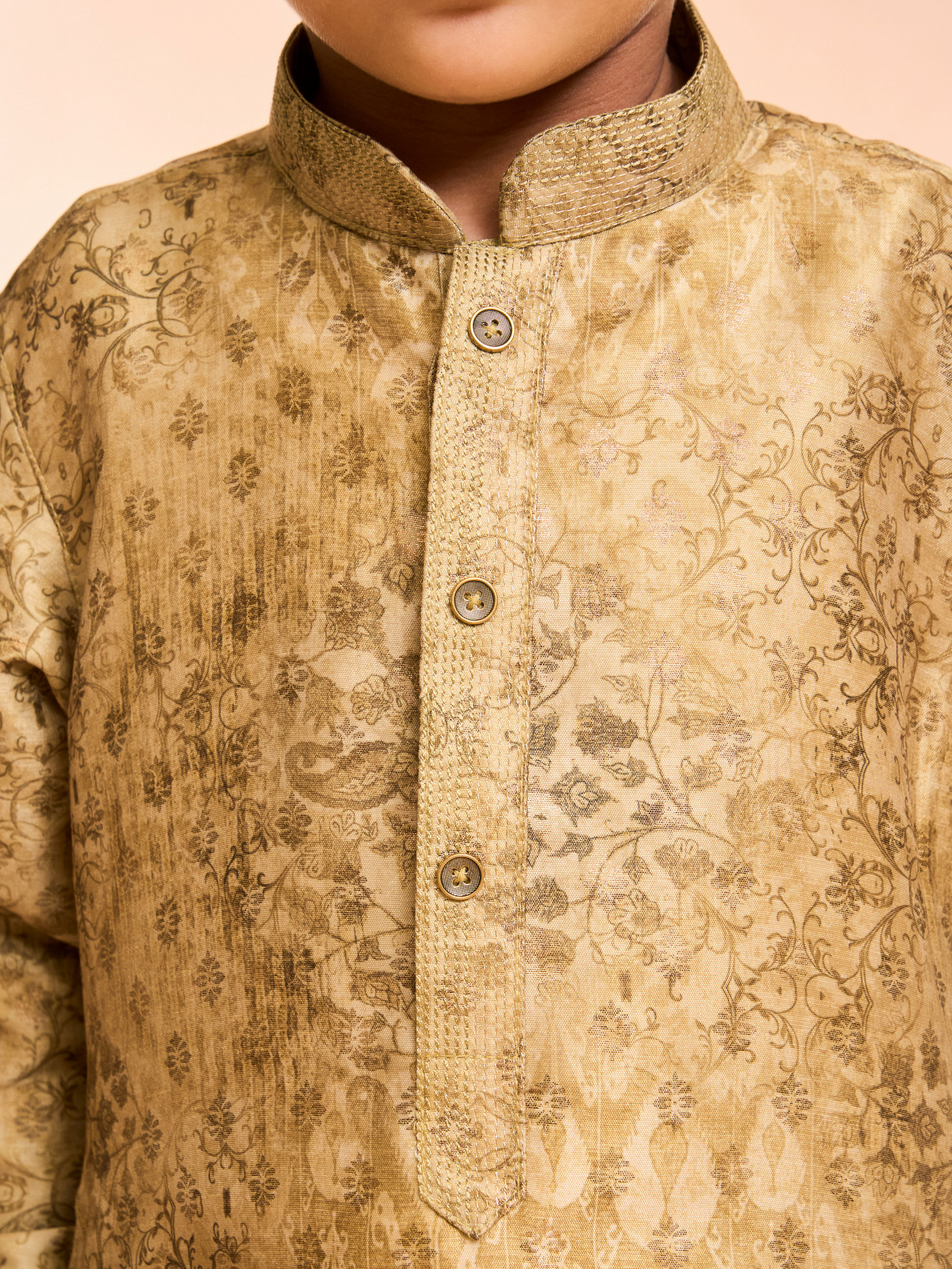 Manyavar Boys Emerald Elegance Kurta Pajama