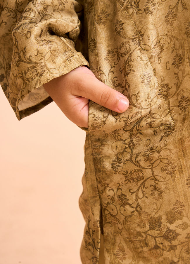 Manyavar Boys Emerald Elegance Kurta Pajama