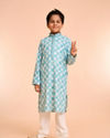 Manyavar Boys Aqua Green Exquisiteness Kurta Pajama