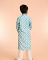 Manyavar Boys Aqua Green Exquisiteness Kurta Pajama