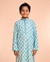 Manyavar Boys Aqua Green Exquisiteness Kurta Pajama