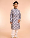 Manyavar Boys Grey Elegance Kurta Pyjama