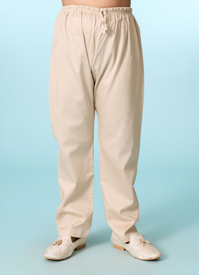 Manyavar Boys Festive Wine Kurta Pajama Set