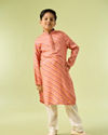 Manyavar Boys Radiant Orange Kurta Pajama Set