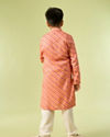 Manyavar Boys Radiant Orange Kurta Pajama Set