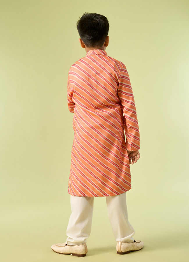 Manyavar Boys Radiant Orange Kurta Pajama Set
