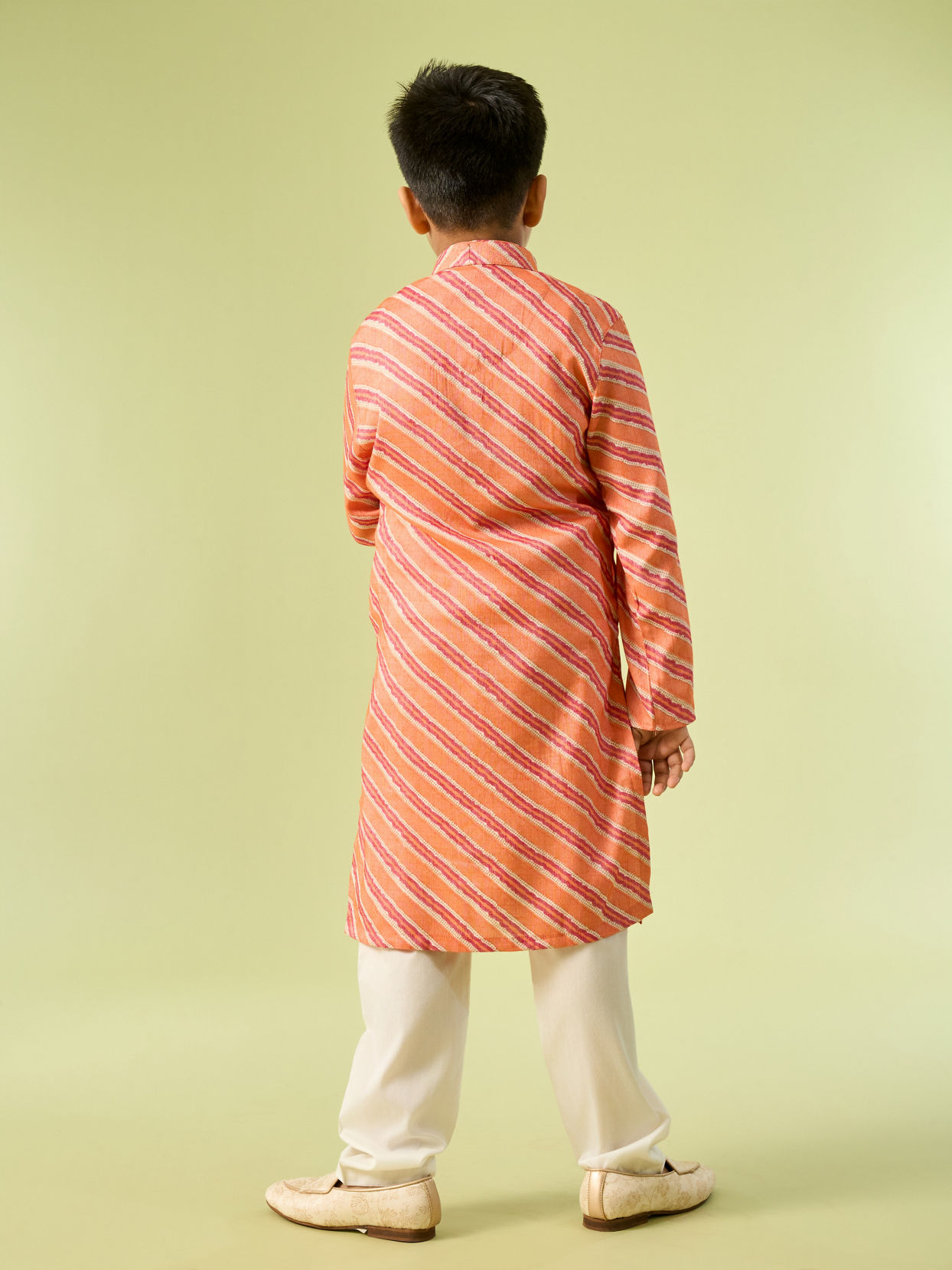 Manyavar Boys Radiant Orange Kurta Pajama Set