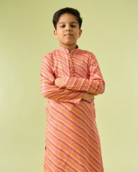 Manyavar Boys Radiant Orange Kurta Pajama Set