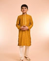 Manyavar Boys Charismatic Mustard Kurta Pajama