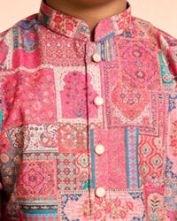 Manyavar Boys Coral Elegance Kurta Pajama