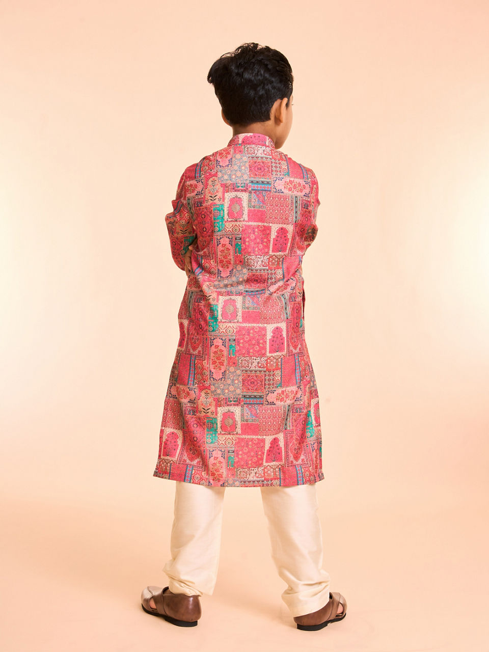 Manyavar Boys Coral Elegance Kurta Pajama