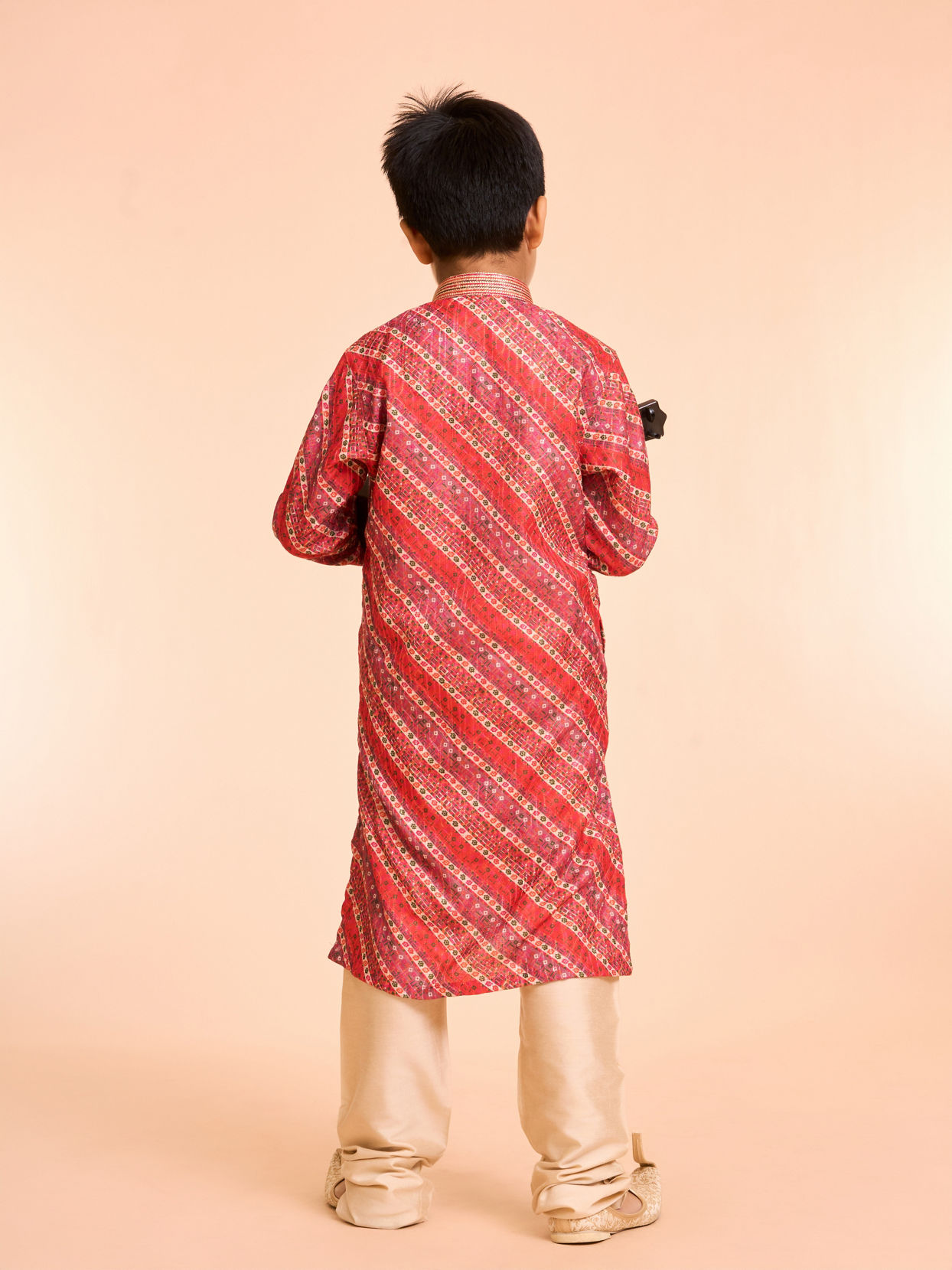 Manyavar Boys Festive Red Kurta Pajama Ensemble - Boys
