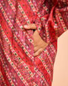 Manyavar Boys Festive Red Kurta Pajama Ensemble - Boys